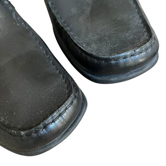 Ecco Black Leather Moc Driving Loafers Size 45 11-11.5 Slip On - Picture 6 of 12